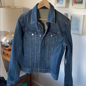 Dark Denim Distressed Jacket
